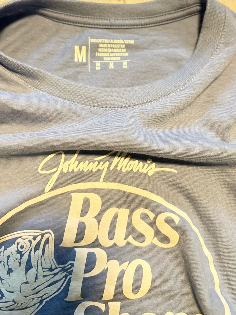Bass Pro Shops Light Blue Short Sleeve Logo Tee - Picture 3 of 5